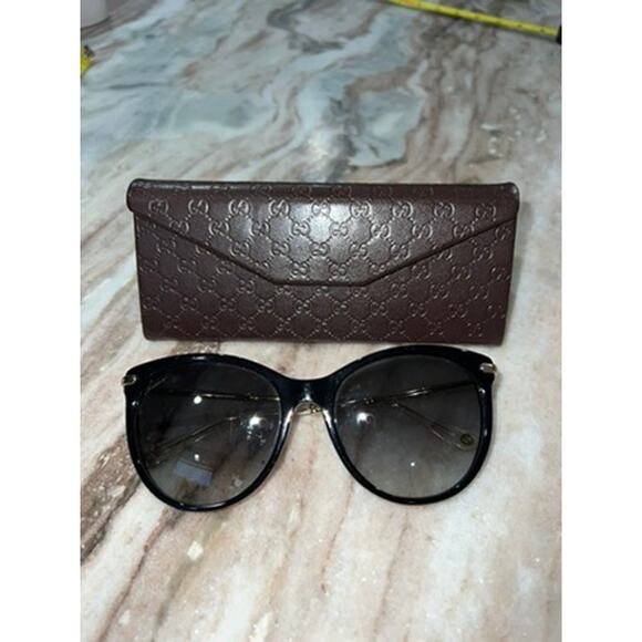 Gucci Bamboo Cat Eye Sunglasses With Case RARE - Picture 1 of 15